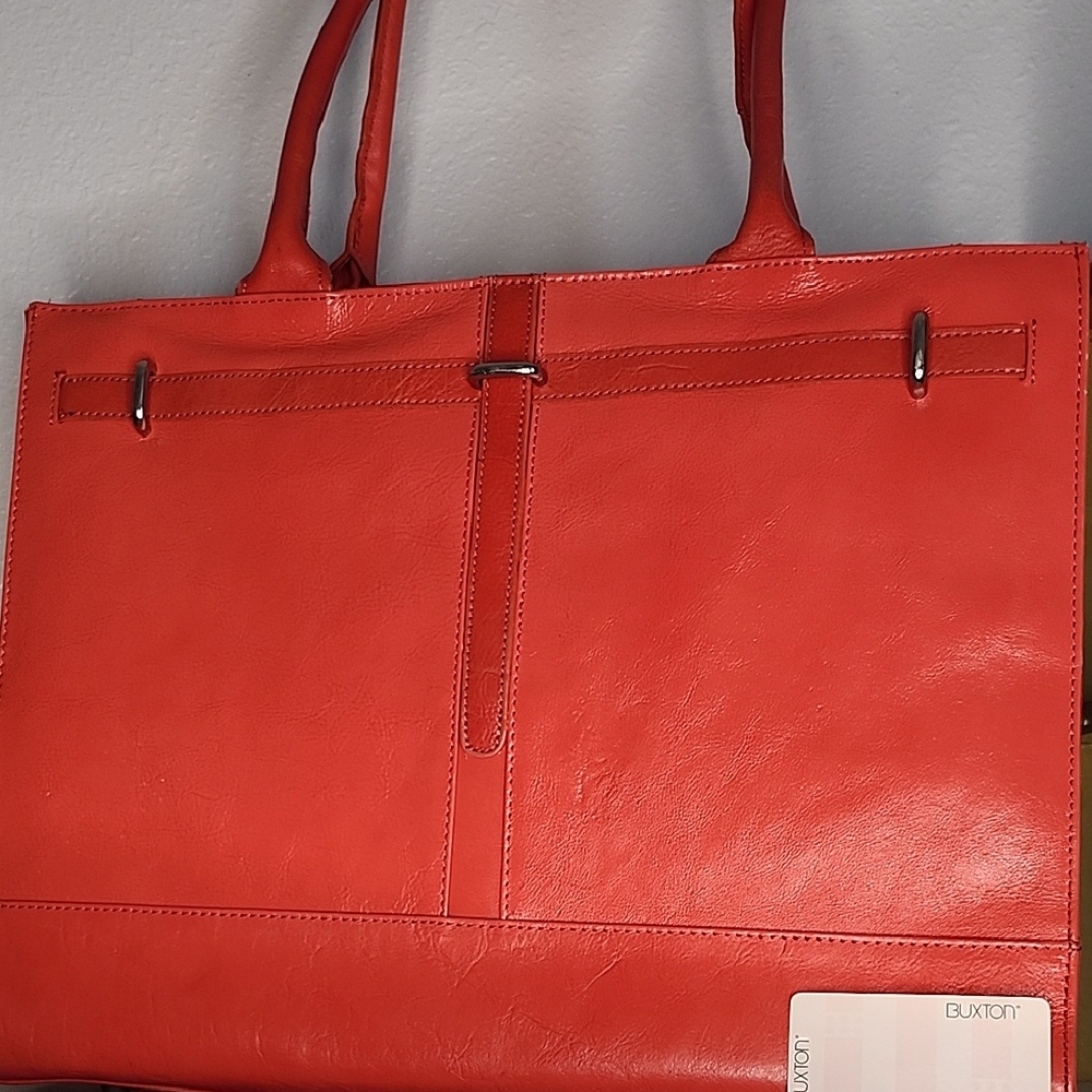 Buxton Coral Leather Tote